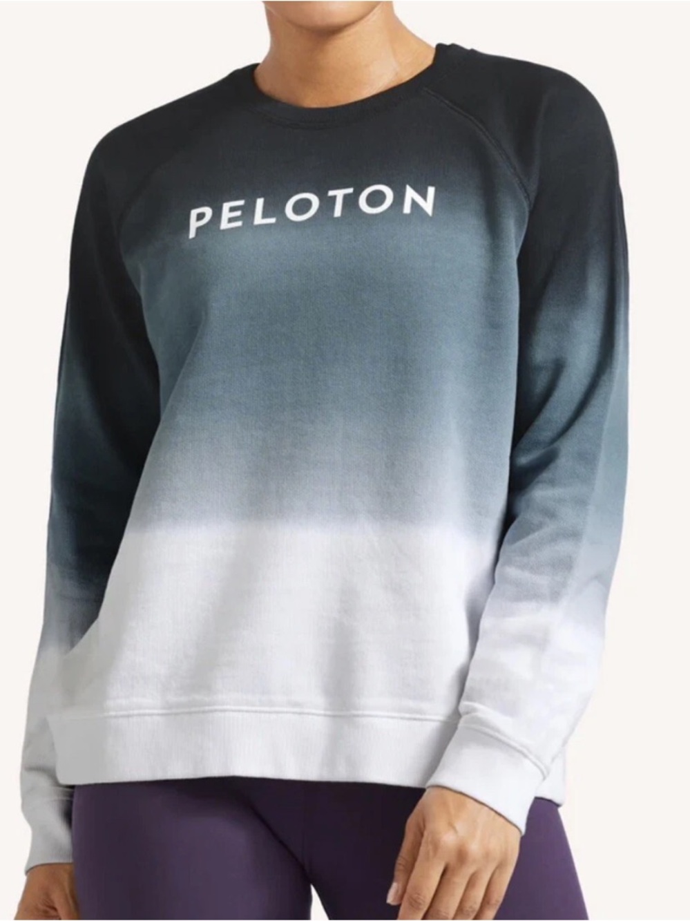 Peloton Cycling Sporty Yoga Gradient Ombré Classic Sweatshirt Women’s Size Small